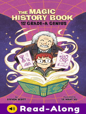 cover image of The Magic History Book and the Grade-A Genius